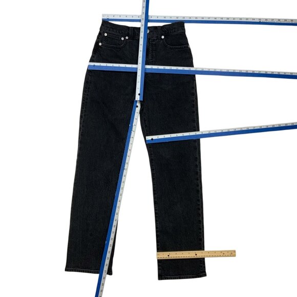 Madewell The 90s Straight Jeans 25 Belmere Wash Charcoal High Rise Zip Fly Retro - Picture 6 of 13